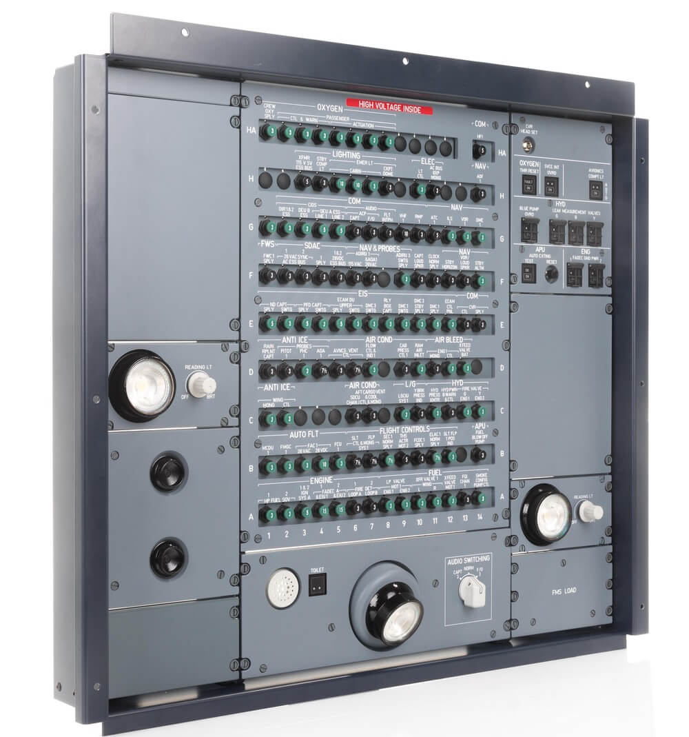 FSC A320 AFT OVERHEAD 34 left view